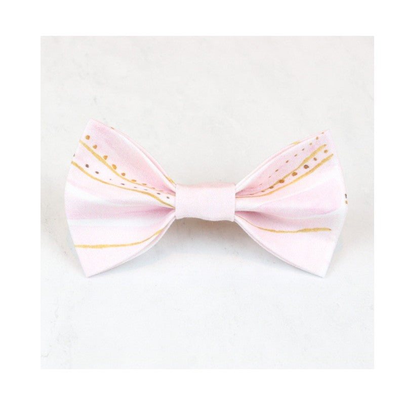 light pink boho dog bow tie