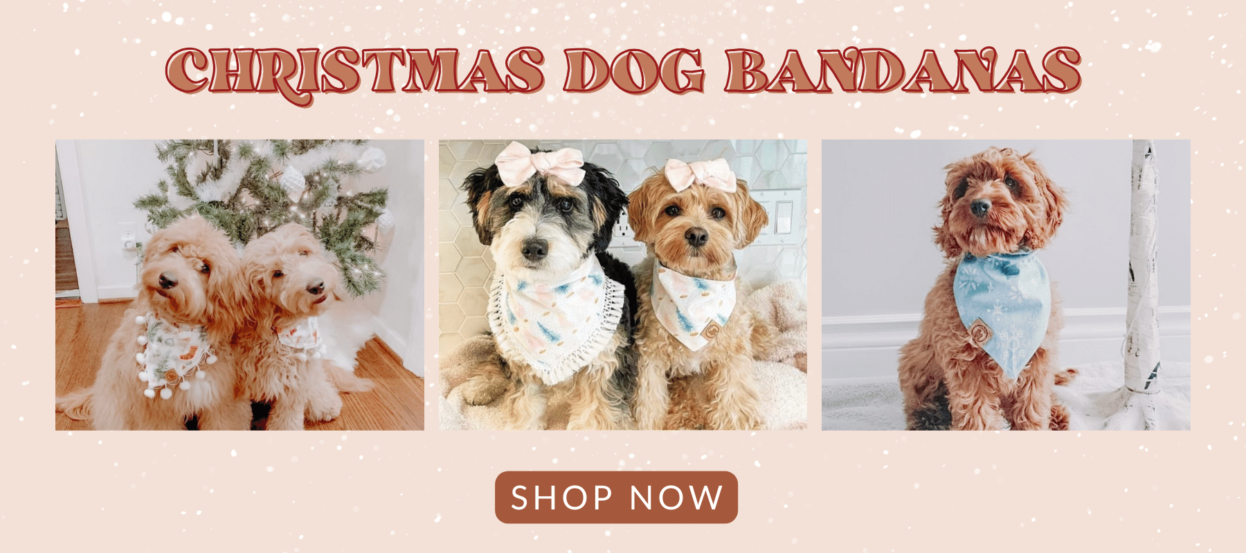 dogs wearings holiday dog bandanas