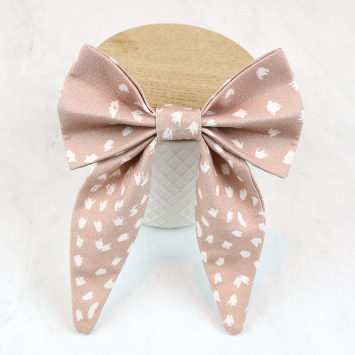 neutral boho dog sailor bow