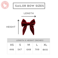 Red Velvet Dog Sailor Bow