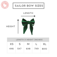 Green Velvet Dog Sailor Bow