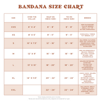 bandana size chart