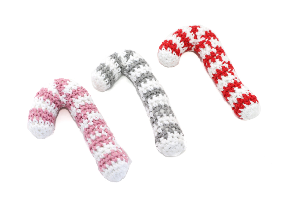 Candy Cane Crochet Toy 3 Pack Set