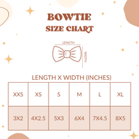 dog bowtie size chart