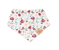 plum floral dog bandana