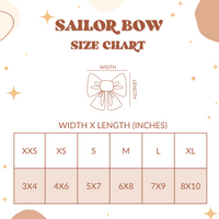 dog sailor bow chart