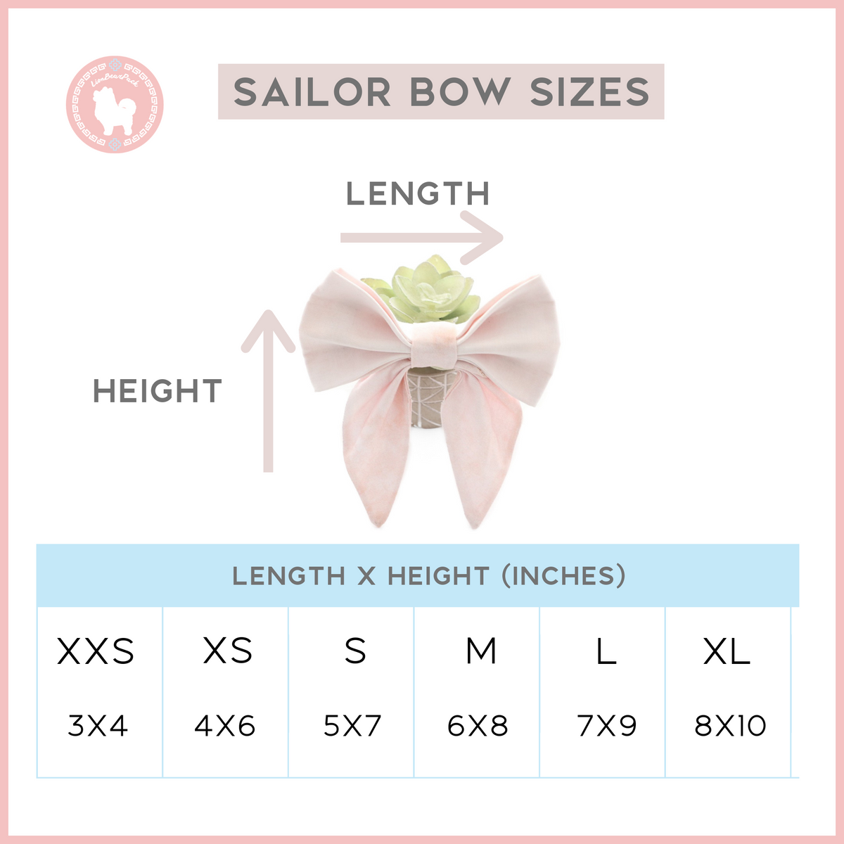 Just Peachy Dog Sailor Bow