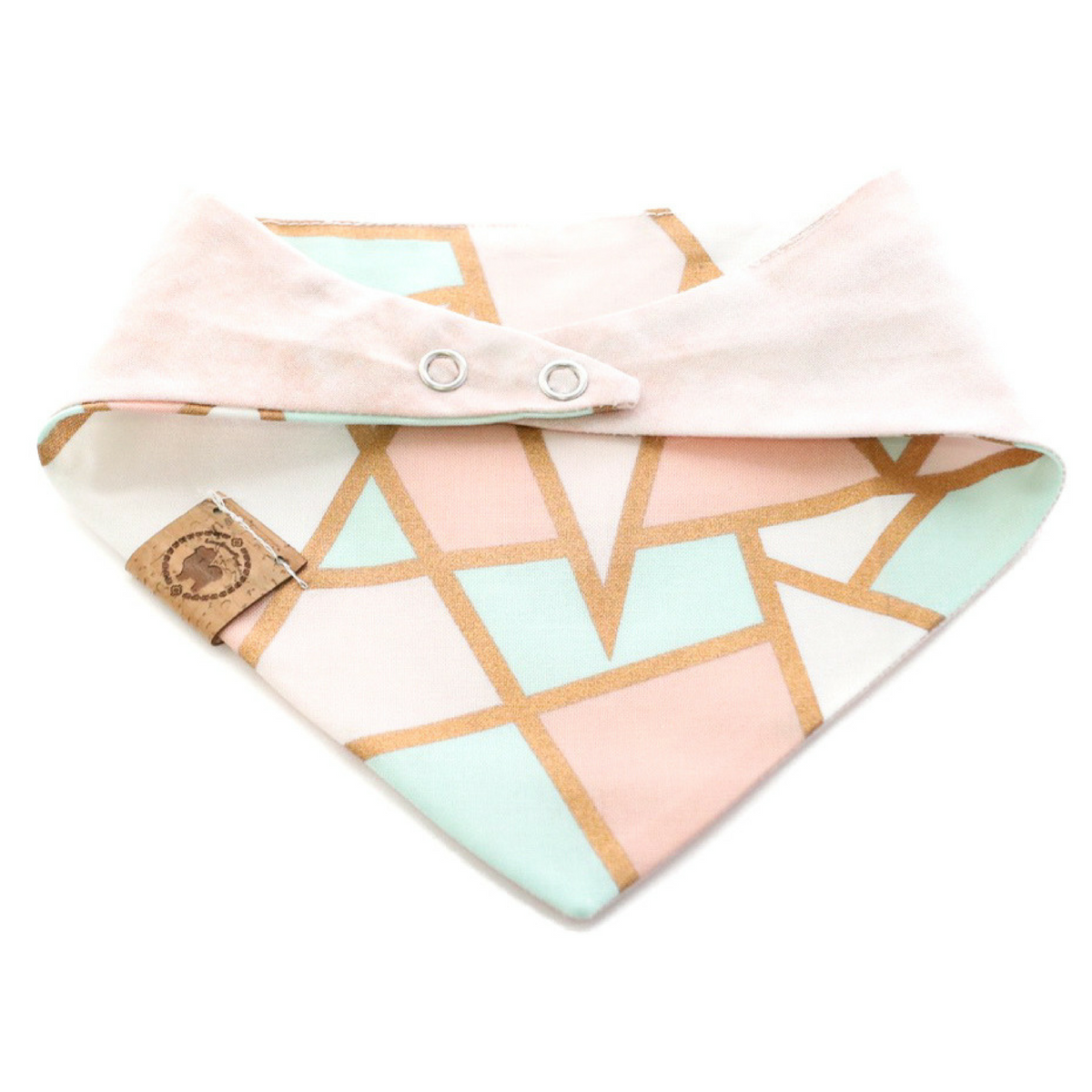 peach spring dog bandana reversible