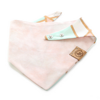 peach watercolor spring dog bandana