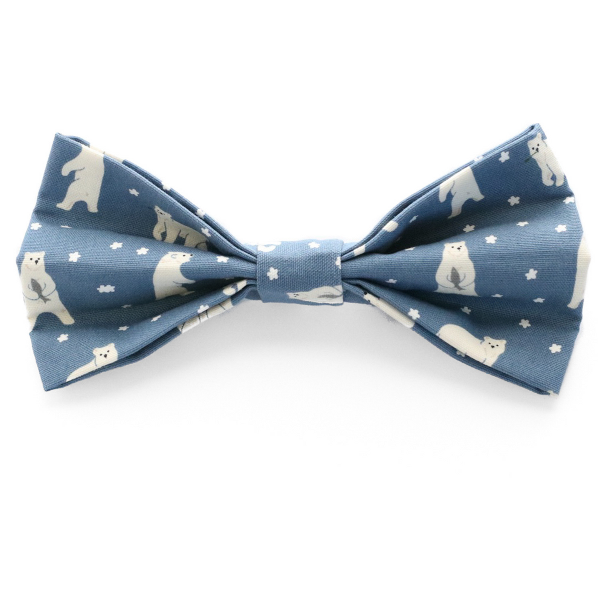 blue polar bear dog bow tie