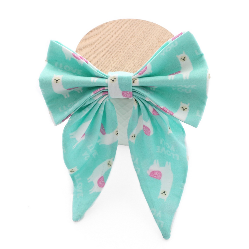 llama love valentine dog sailor bow