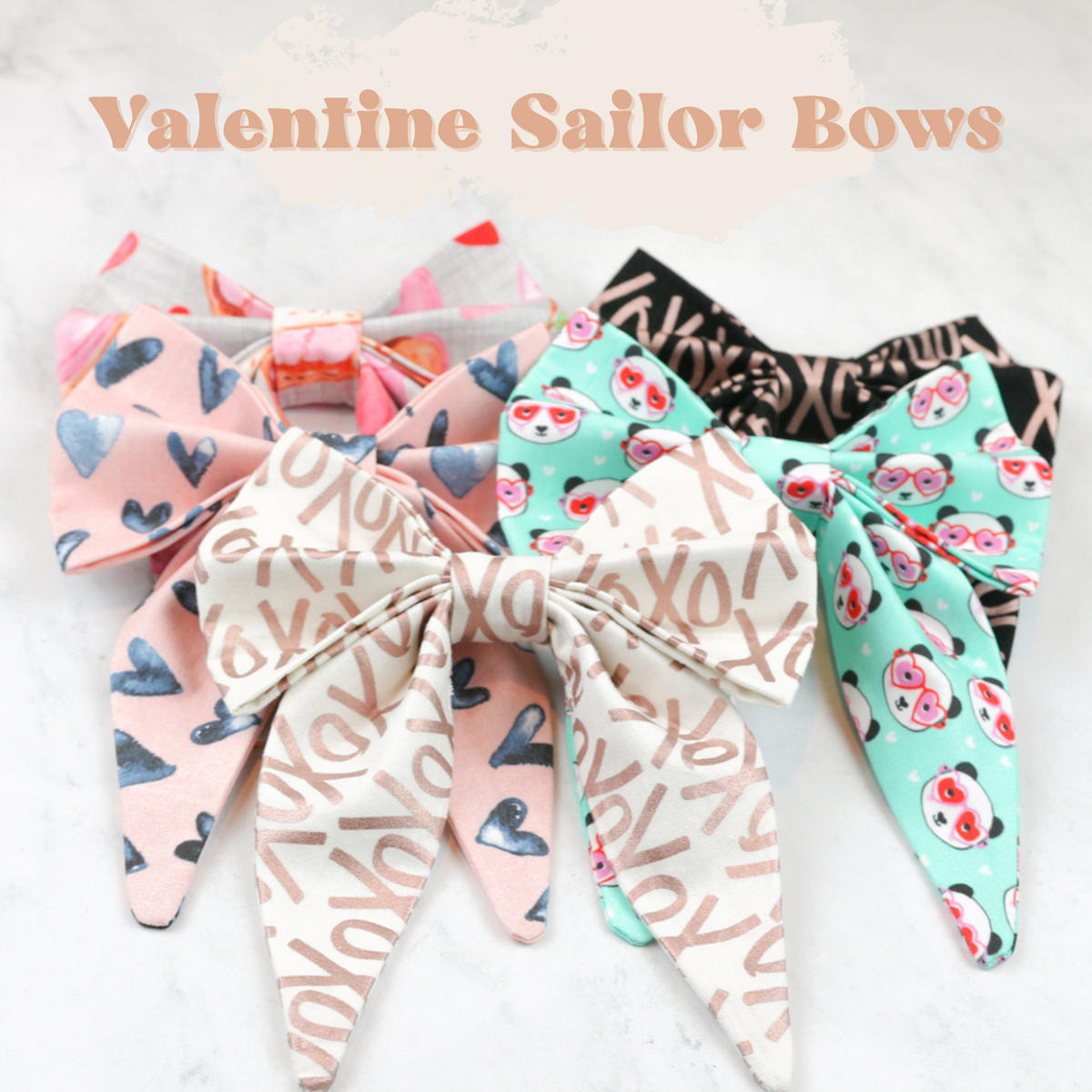 valentine dog sailor bows