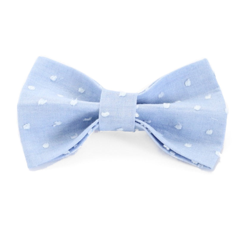 blue dots dog bow tie