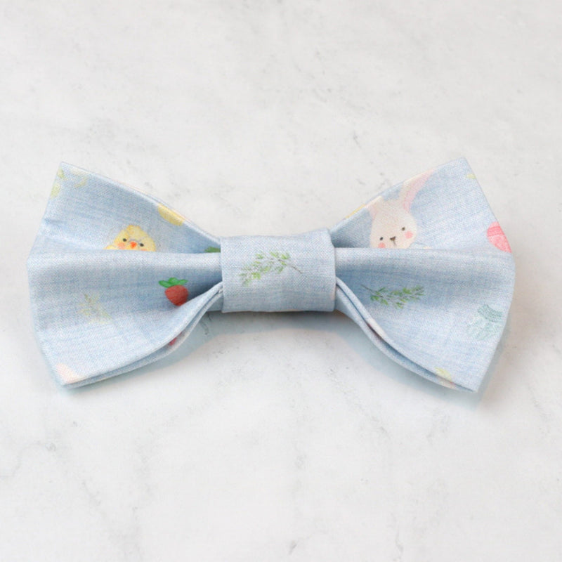 light blue bunny dog bow tie