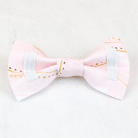 light pink boho dog bowtie