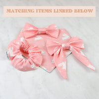 pink bunny easter dog bandana matching