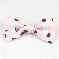 pink dots boho dog bowtie