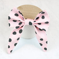 pink dots boho dog sailor bow