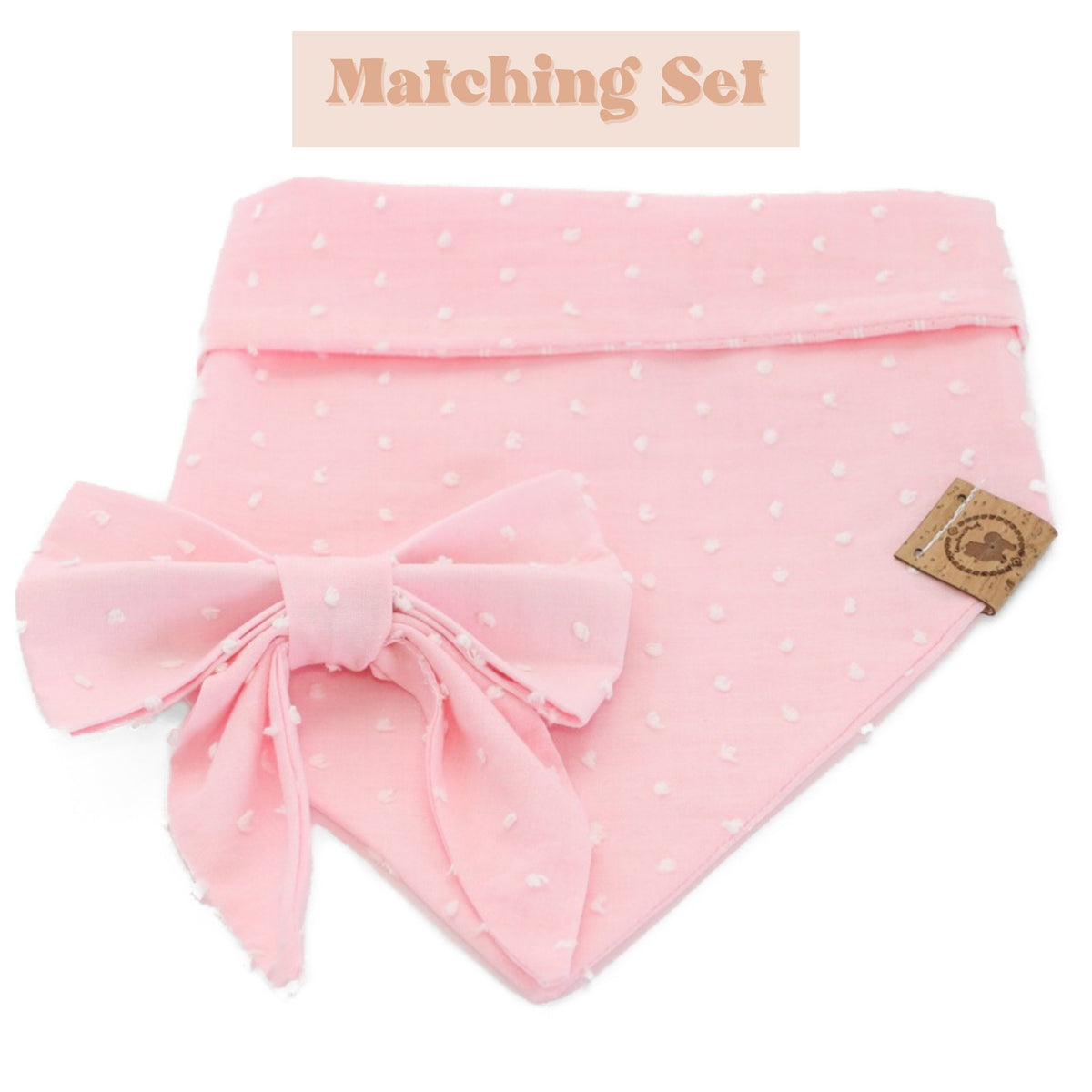 pink dog bandana matching