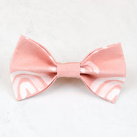 pink rainbow boho dog bow tie