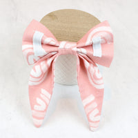 pink boho dog sailor bow